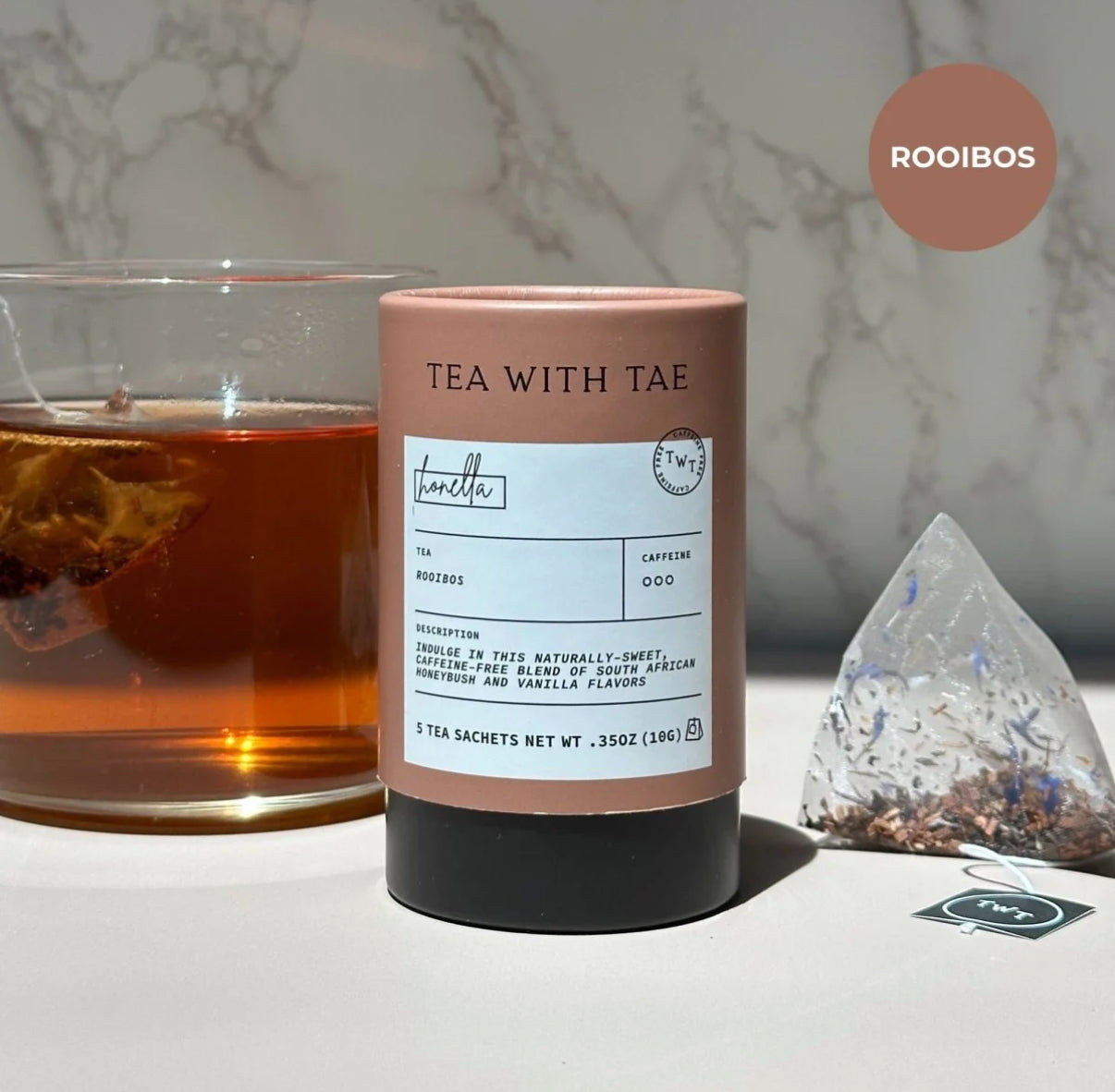 Honella Honeybush Mini Tea Tube (5 Tea Bags)