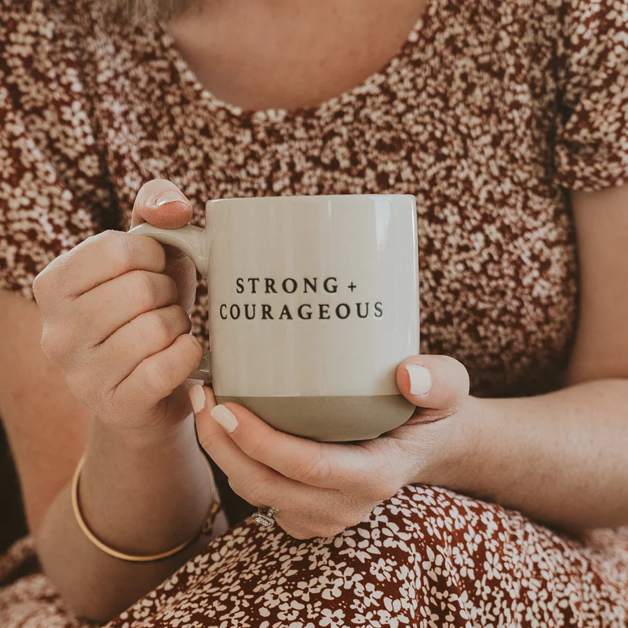 Strong + Courageous Stoneware Mug