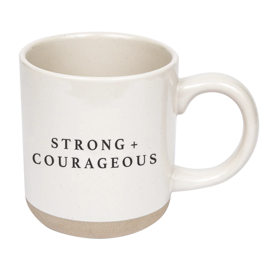 Strong + Courageous Stoneware Mug