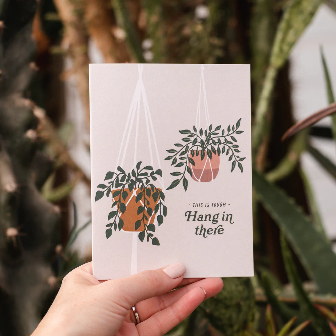 Hang in There Plant Greeting Card