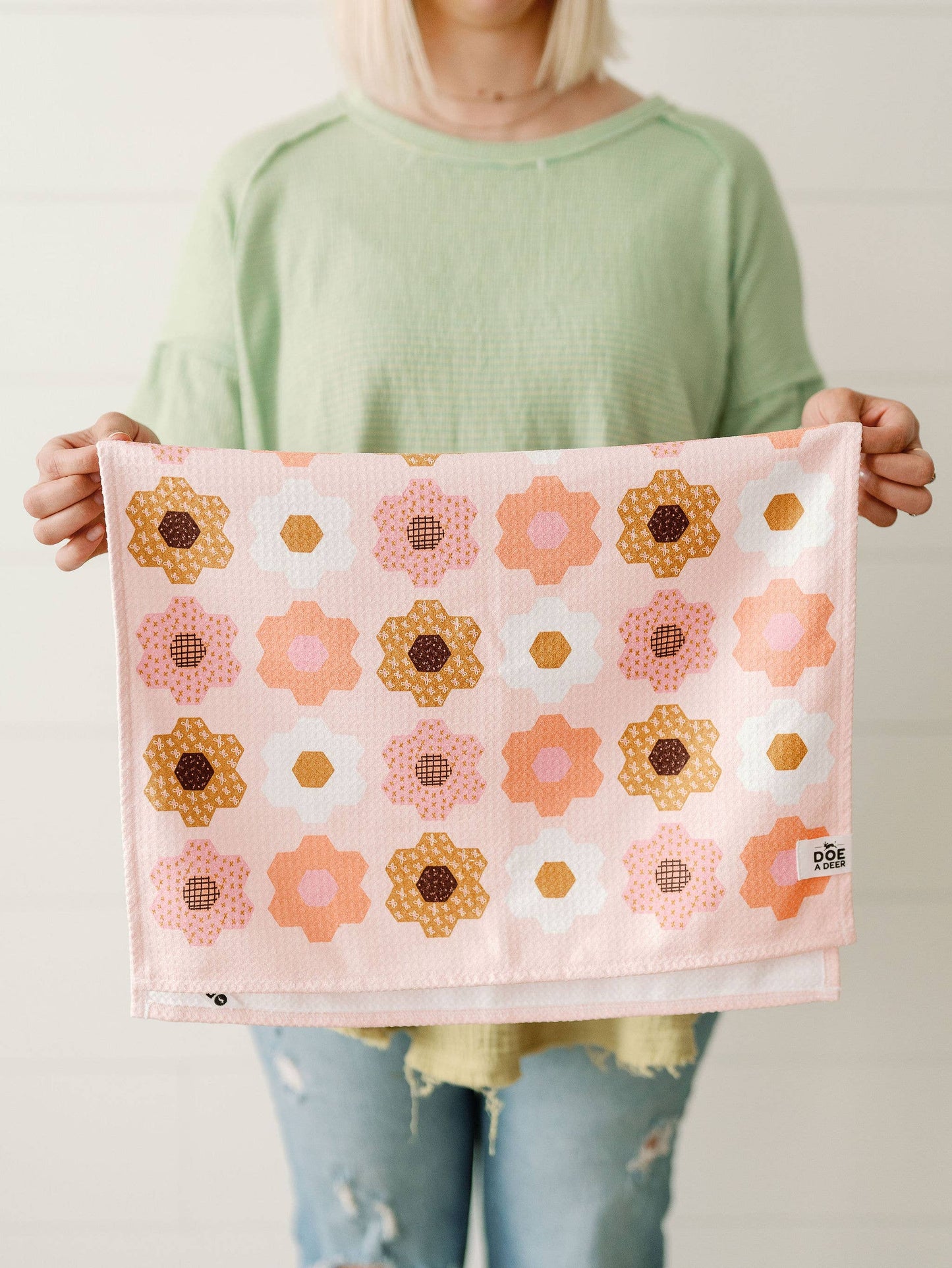 Flower Garden Waffle Towel