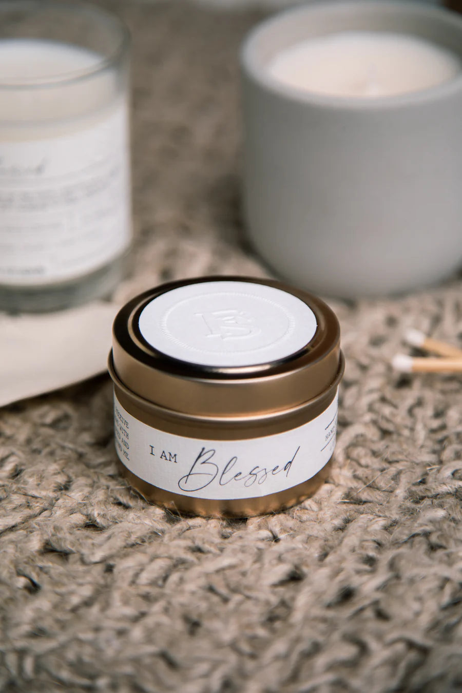 I am Blessed 4oz Soy Candle Travel Tin