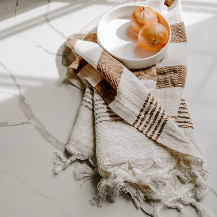 Neutral Stripes Hand & Kitchen Towel