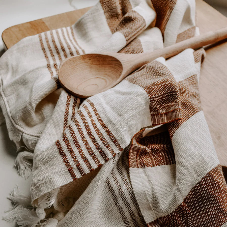 Neutral Stripes Hand & Kitchen Towel