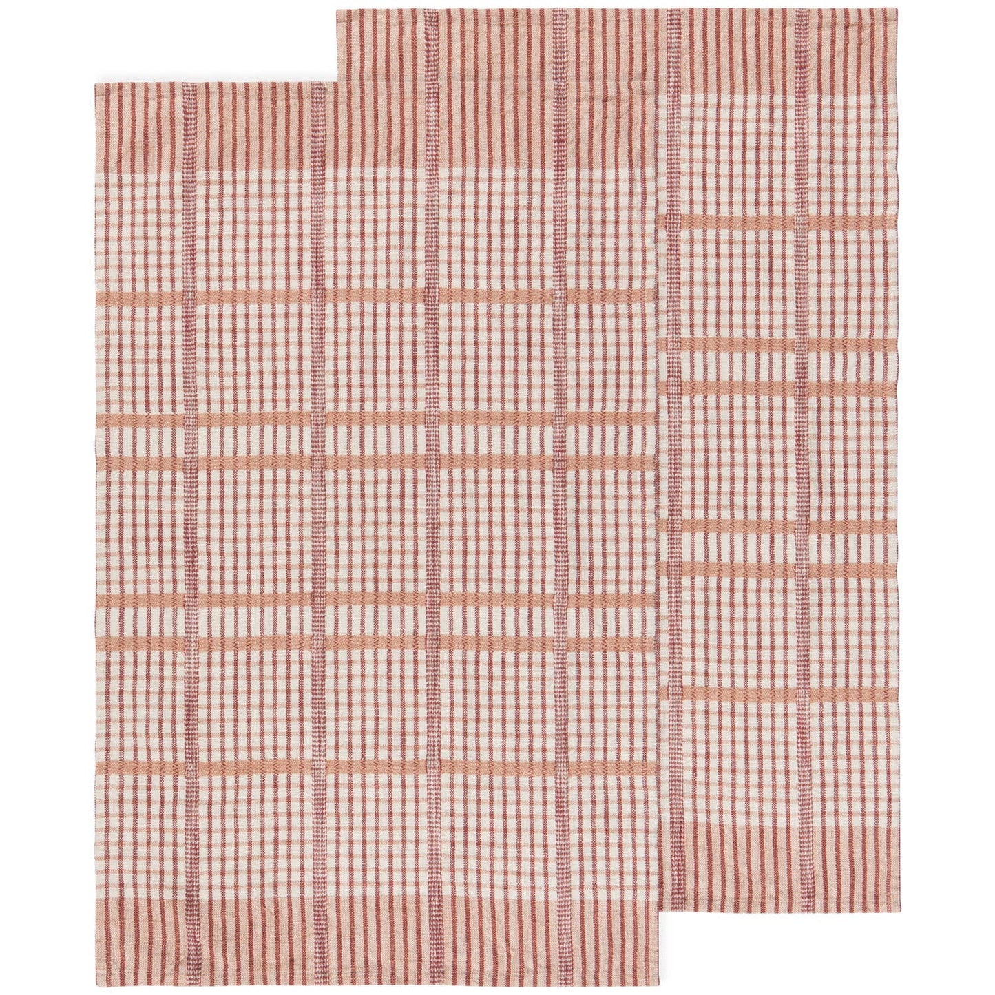 Bisque Finley Check Dishtowels Set of 2