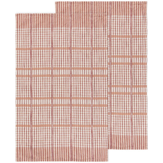 Bisque Finley Check Dishtowels Set of 2
